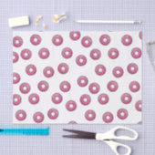 Pink Donut Pattern Seidenpapier (Handwerk)