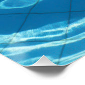 Pink Donut Pool Float in Crystal Blue Water Poster (Ecke)