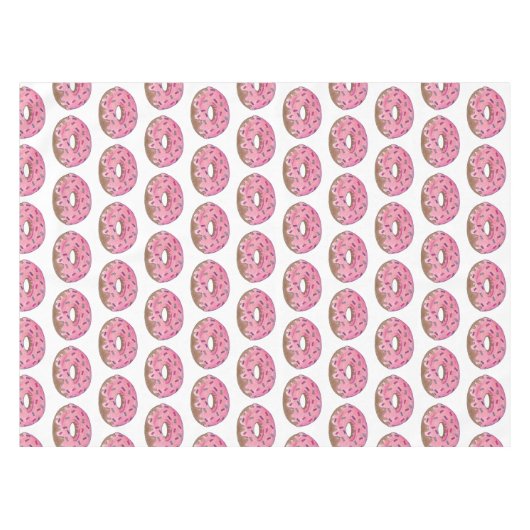 Pink Donut Rainbow Sprinkles Doughnut Breakfast Tischdecke (Vorderseite (Horizontal))