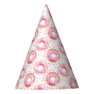 Pink Donut Sprinkle 1. Geburtstag Party Hut Partyhütchen