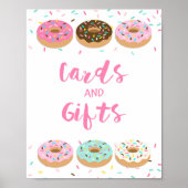 Pink Donut Sprinkle Karten und Geschenke Zeichen Poster (Vorne)