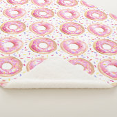 Pink Donut Sprinkle Muster Sherpa Throw Blanken Sherpadecke (3/4)
