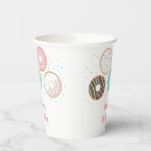 Pink Donut Sprinkles Geburtstag Pappbecher (Links)