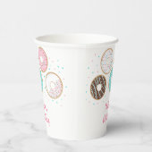 Pink Donut Sprinkles Geburtstag Pappbecher (Rechts)