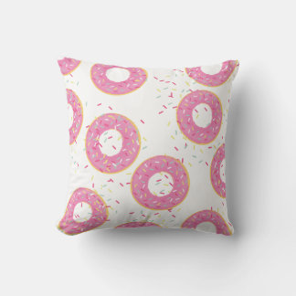 Pink Donut Throw Kissen