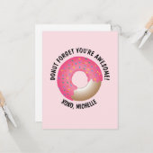 Pink Donut Vergiss nicht, dass du phantastisch XOX Karte (Vorderseite/Rückseite Beispiel)