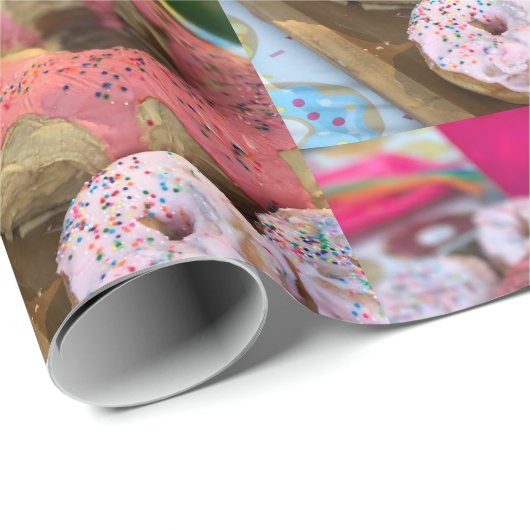 Pink-Donut-Verpackungspapier Geschenkpapier (Rolleneckpunkt)