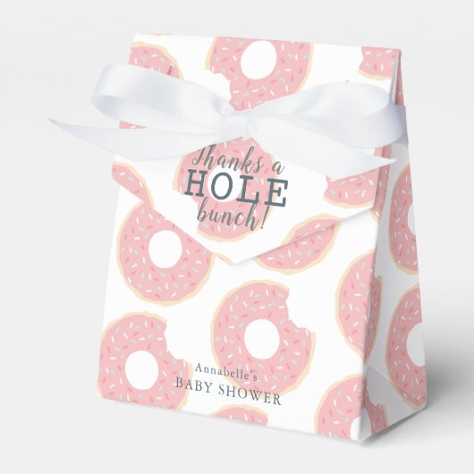 Pink Donut Vielen Dank Baby Duschgeschenk Geschenkschachtel (Vorderseite)