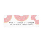 Pink Donut White Address Label (Vorne)