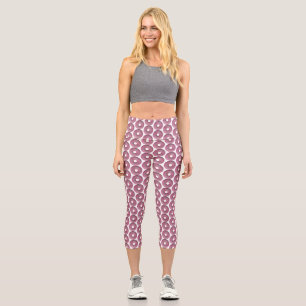 Pink donut with sprinkles capri leggings