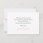 Pink Donuts Danke Mitteilungskarte (Rückseite)