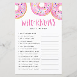 Pink Donuts, die Mama Best Baby Shower Game kennen