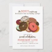 Pink Donuts Geburtstagsparty Einladung (Vorderseite)