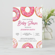 Pink Donuts Sprinkles Girl Baby Dusche
