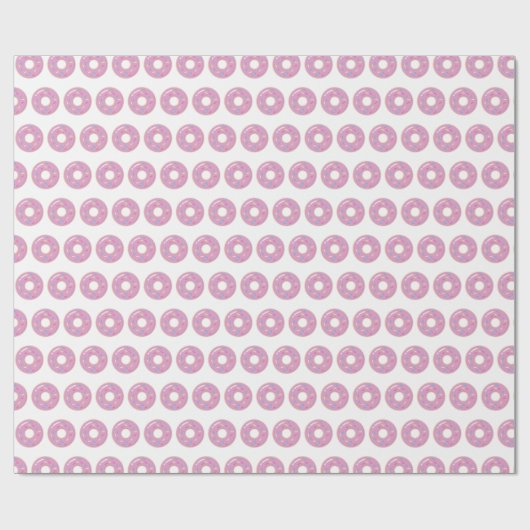 Pink Donuts Wrapping Paper Geschenk Wrap Doughnut Geschenkpapier (Flach)
