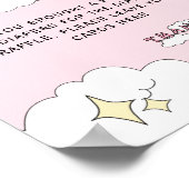 Pink Doodle Cloud Nine Diaper Raffel Poster (Ecke)