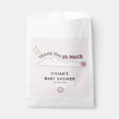 Pink Doodle Fun Cloud Baby Dusche Geschenktütchen (Vorderseite)