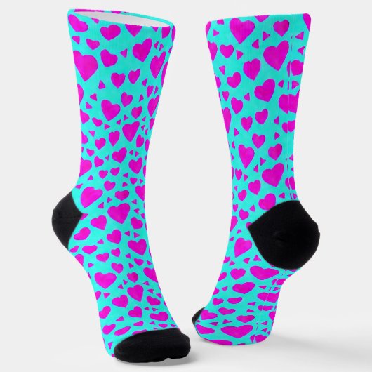 Pink Doodle Herzsocken Socken (Gewinkelt)