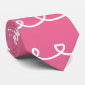 Pink Doodle Krawatte (Gerollt)