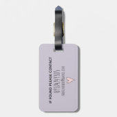 Pink-Doodle-Magisches Muster mit Namenskindern Gepäckanhänger (Rückseite vertikal)