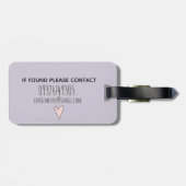 Pink-Doodle-Magisches Muster mit Namenskindern Gepäckanhänger (Rückseite horizontal)