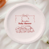 Pink Doodle Toys Bow Babydusche Pappteller