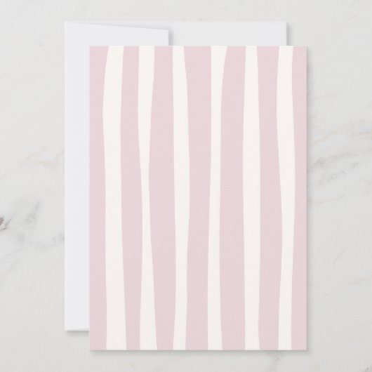 Pink Doodle Wavy Frame Abschluss Einladung (Rückseite)