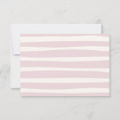 Pink Doodle Wavy Frame Wedding Dankeskarte (Rückseite)