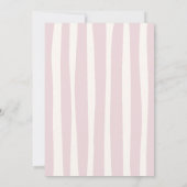 Pink Doodle Wavy Frame Wedding Einladung (Rückseite)