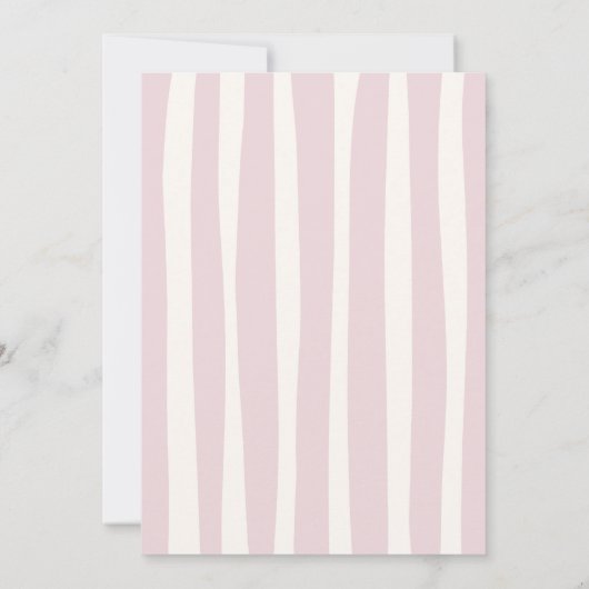 Pink Doodle Wavy Frame Wedding Save The Date (Rückseite)