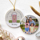 Pink Door Erste Weihnachten in unserer neuen Zuhau Keramik Ornament