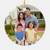 Pink Door Erste Weihnachten in unserer neuen Zuhau Keramik Ornament (Hinten)