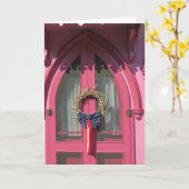 Pink Door Gingerbread Hütte - Martha's Vineyard Karte (Gelbe Blume)