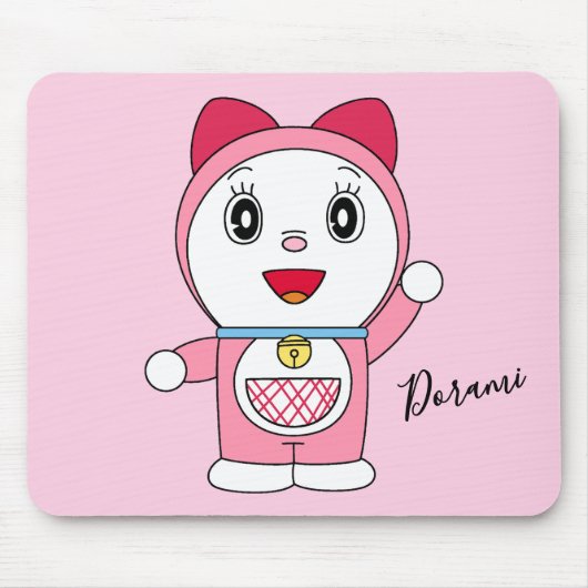 Pink Doraemi Doraemon Anime Fanart Mousepad (Vorne)