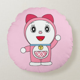 Pink Doraemi Doraemon Anime Fanart Rundes Kissen
