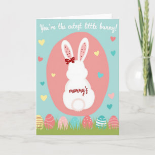 Pink Dot Bunny Mommy Karte