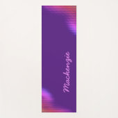 Pink Dot Muster mit Name auf ROYAL LILA Yogamatte (Vorderseite)