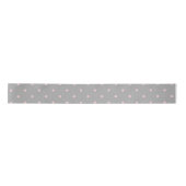 Pink Dots Girly Feminine Circles Happy Oster Grau Satinband (Vorderseite)