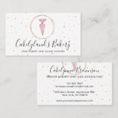 Pink Dots Iconic Watercolor Cake Maker Bäckerei Visitenkarte (Vorne/Hinten)