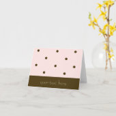 Pink Dots Note Card (Anpassbar) Karte (Gelbe Blume)