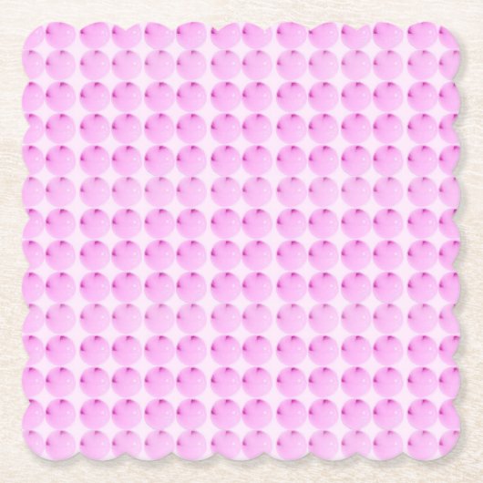 Pink Dots Paper Untersetzer (Vorderseite)