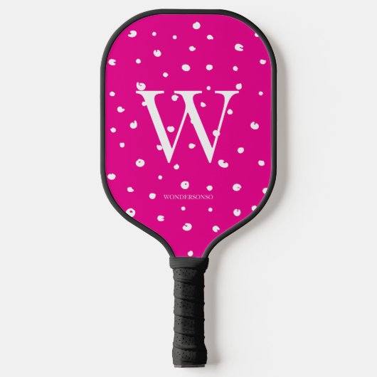 Pink Dots Pickleball Schläger (Vorderseite)