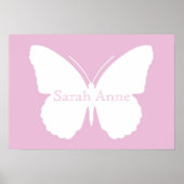 Pink Dotty Butterfly Poster (Vorne)