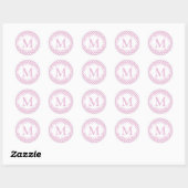 Pink Dotty Polka Dots Round Stickers (Blatt)