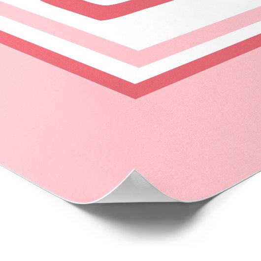 Pink Double Happy - Square Poster (Ecke)