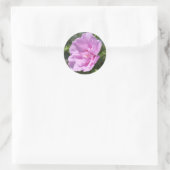 Pink, Double Hibiskus, Digital Blume Runder Aufkleber (Tasche)