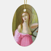 Pink Double Image St. Agatha (M 003) Keramikornament (Links)