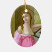 Pink Double Image St. Agatha (M 003) Keramikornament (Hinten)