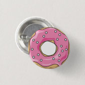 Pink Doughnut Button (Vorne & Hinten)