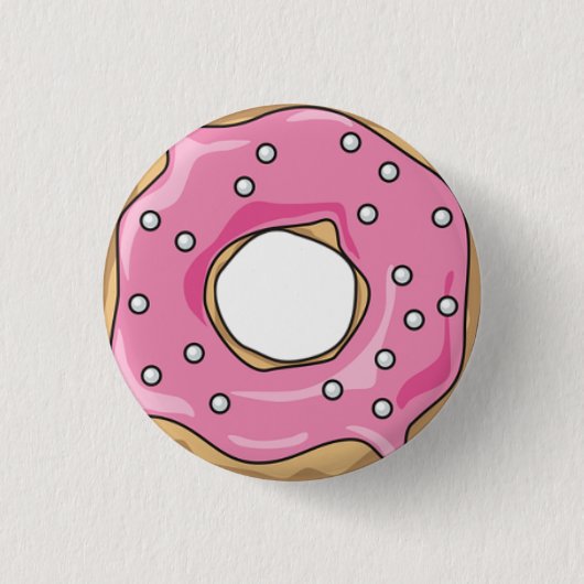 Pink Doughnut Button (Vorderseite)